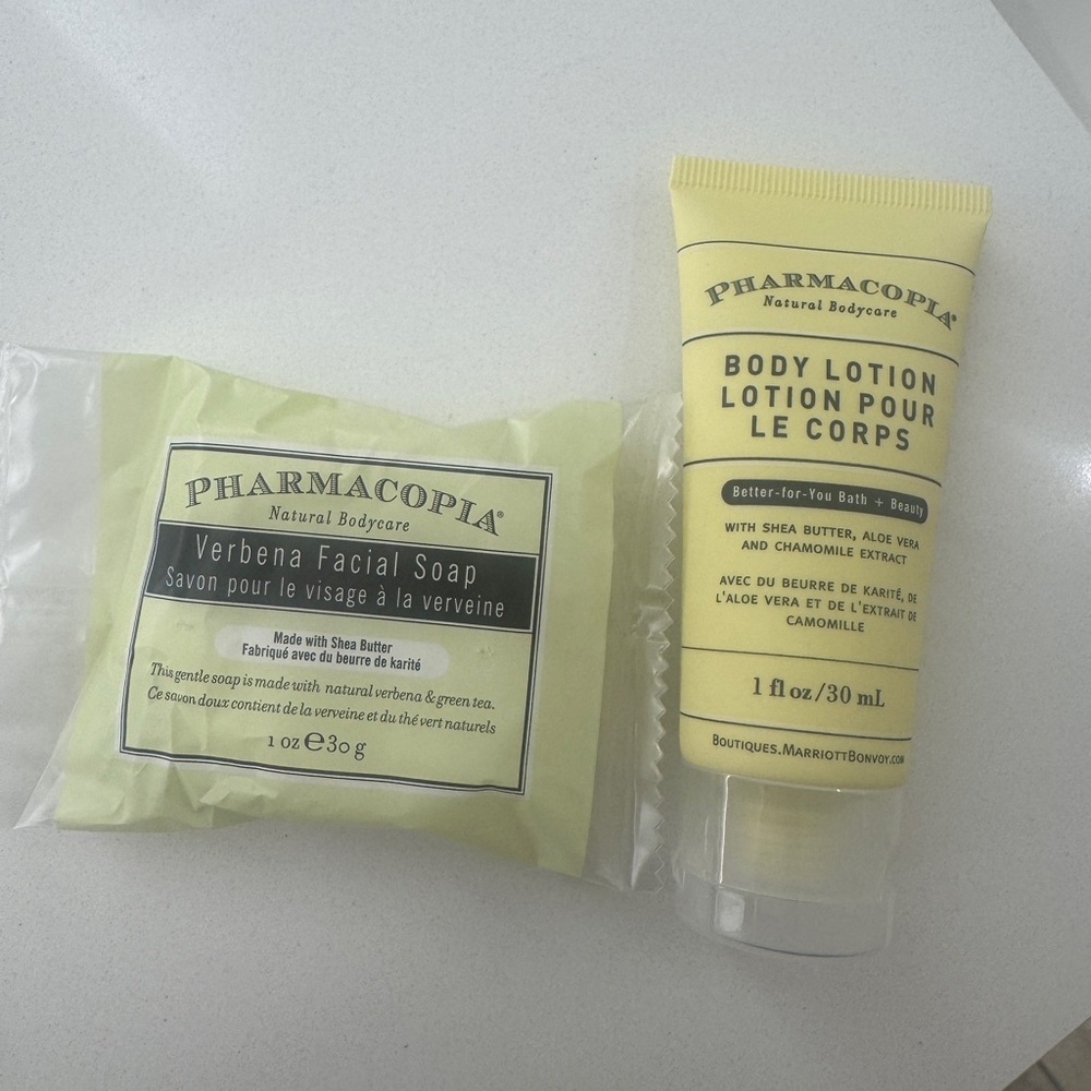 Pharmacopia Verbena Facial Soap & Body Lotion